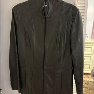 Reaction Kenneth Cole Black Leather Jacket